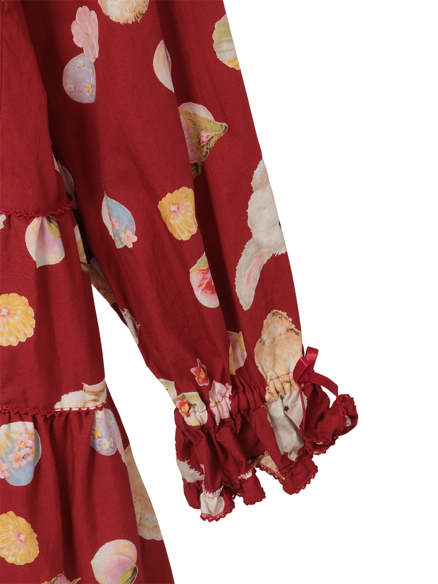 幸見うさぎプリントミディワンピース 詳細画像 アカ 4