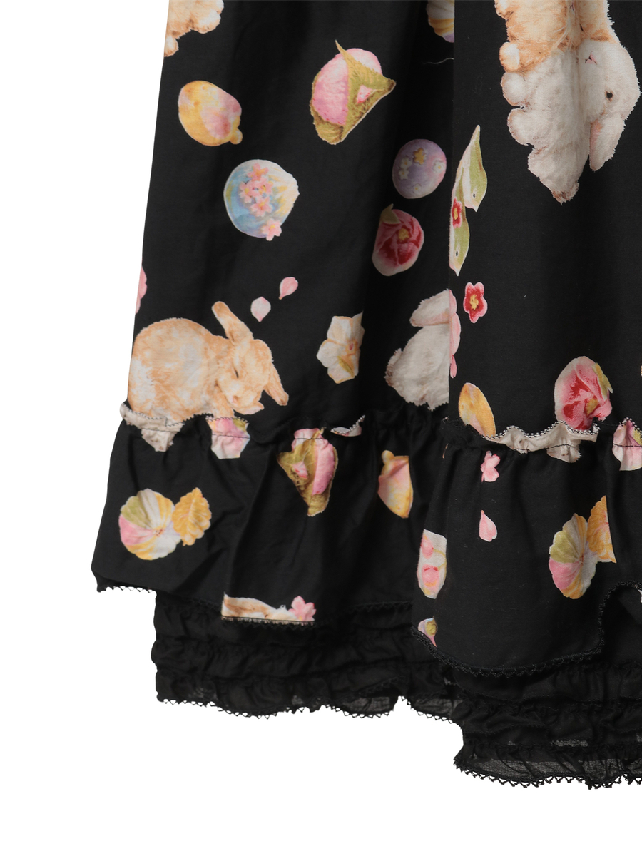 幸見うさぎプリントミディワンピース 詳細画像 アカ 7