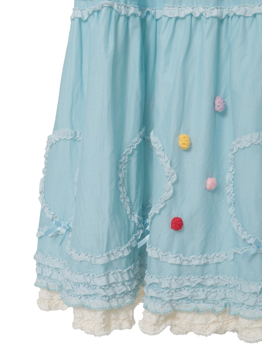 カラフルポップルフリル使いワンピース 詳細画像 ピンク 10