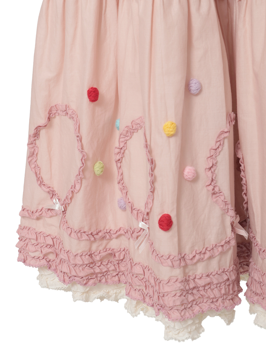 カラフルポップルフリル使いワンピース 詳細画像 ピンク 5