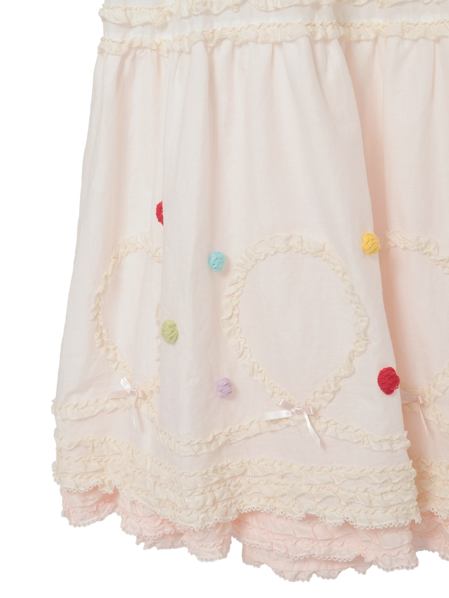 カラフルポップルフリル使いワンピース 詳細画像 ピンク 8