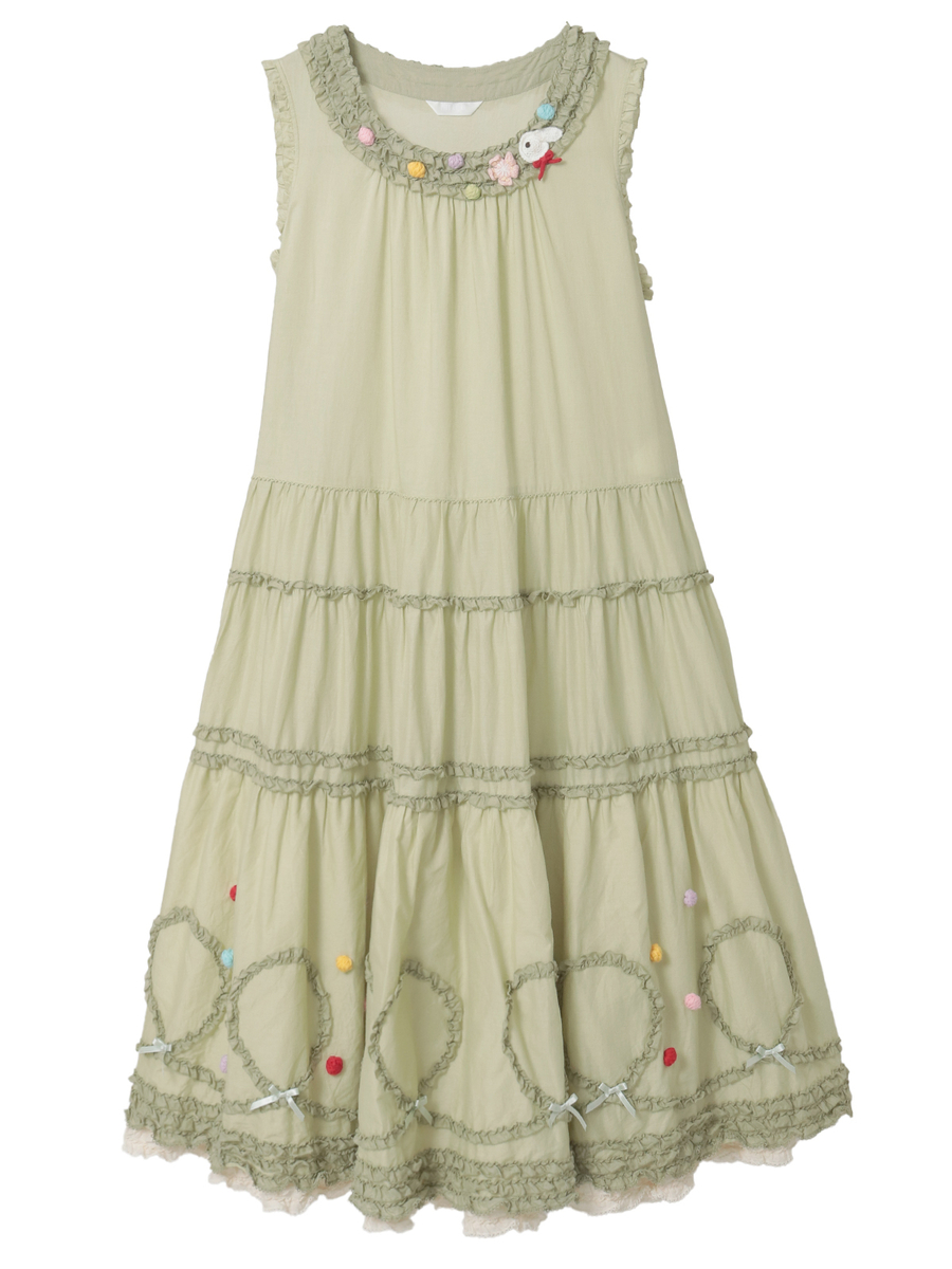 カラフルポップルフリル使いワンピース 詳細画像 ハッカ 1