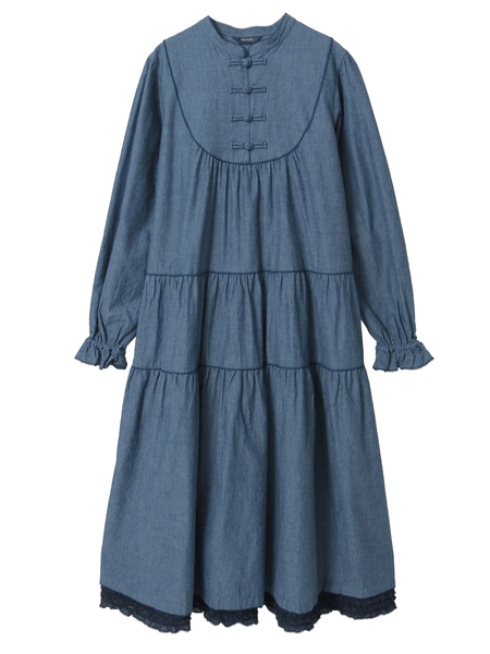 ローンフリル使いダンガリーワンピース｜ピンクハウスオフィシャル