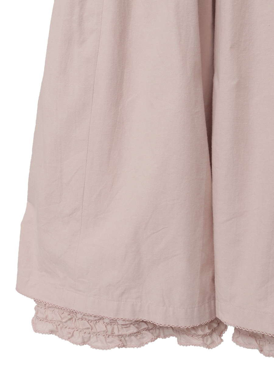 ローンフリル使いダンガリーワンピース 詳細画像 シロ 10