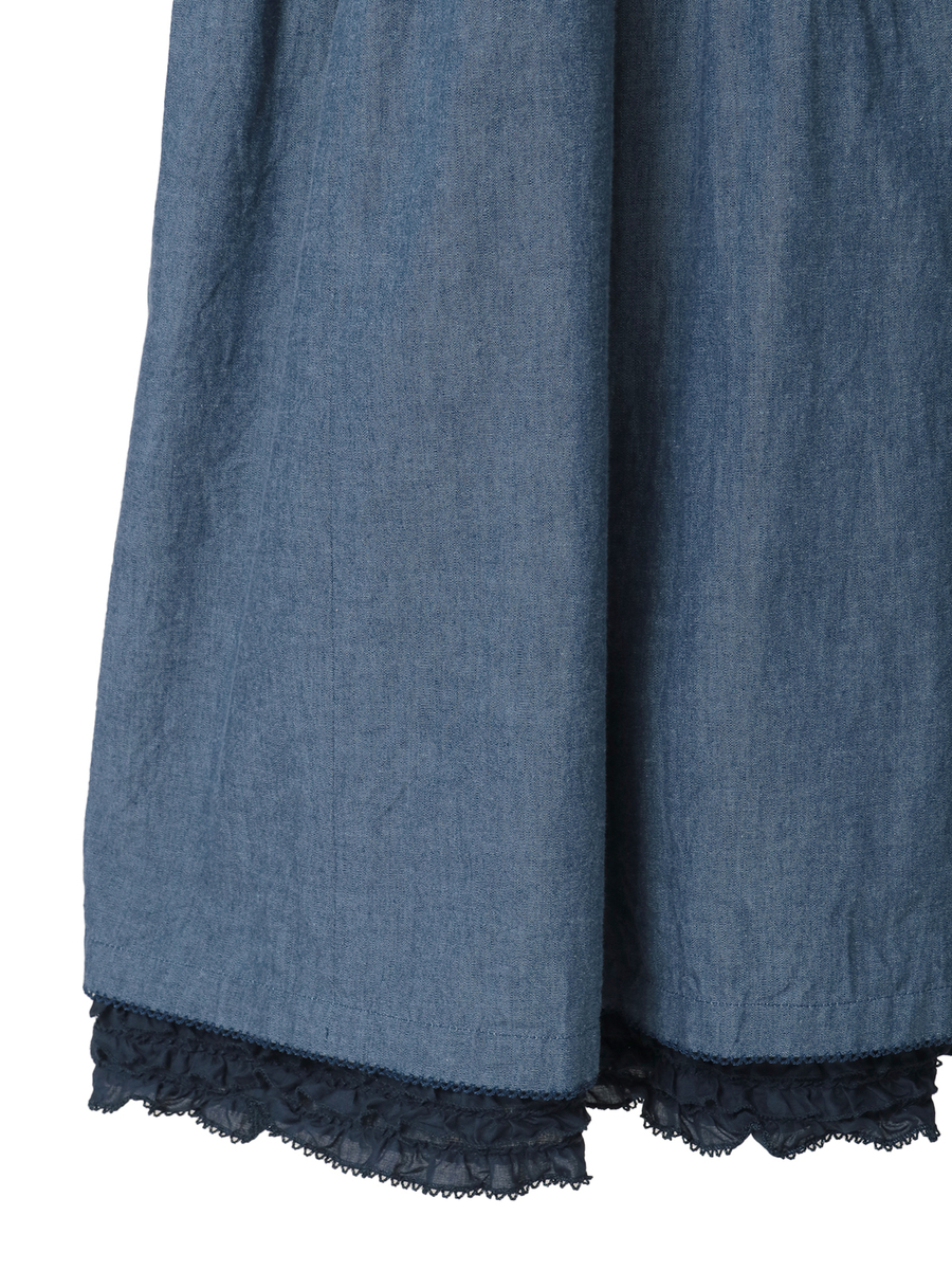 ローンフリル使いダンガリーワンピース 詳細画像 シロ 11