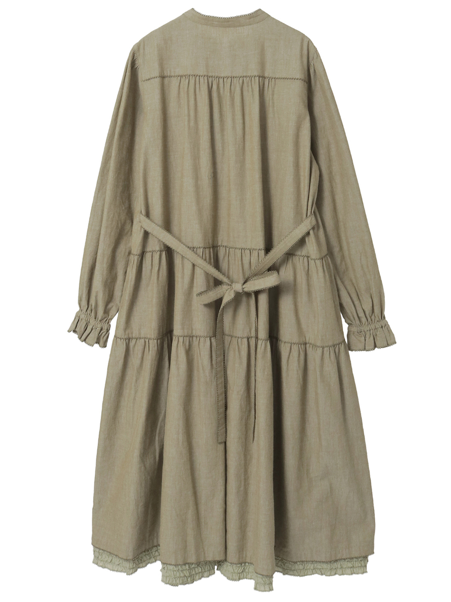 ローンフリル使いダンガリーワンピース 詳細画像 シロ 2