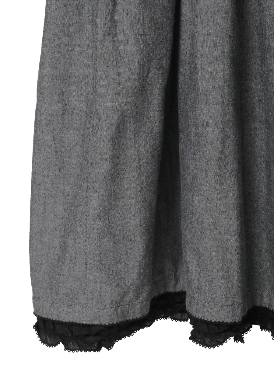 ローンフリル使いダンガリーワンピース 詳細画像 シロ 7