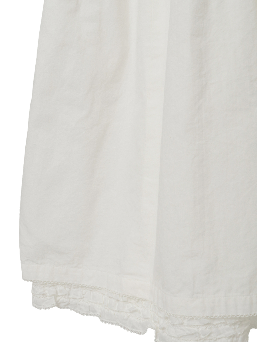 ローンフリル使いダンガリーワンピース 詳細画像 シロ 8