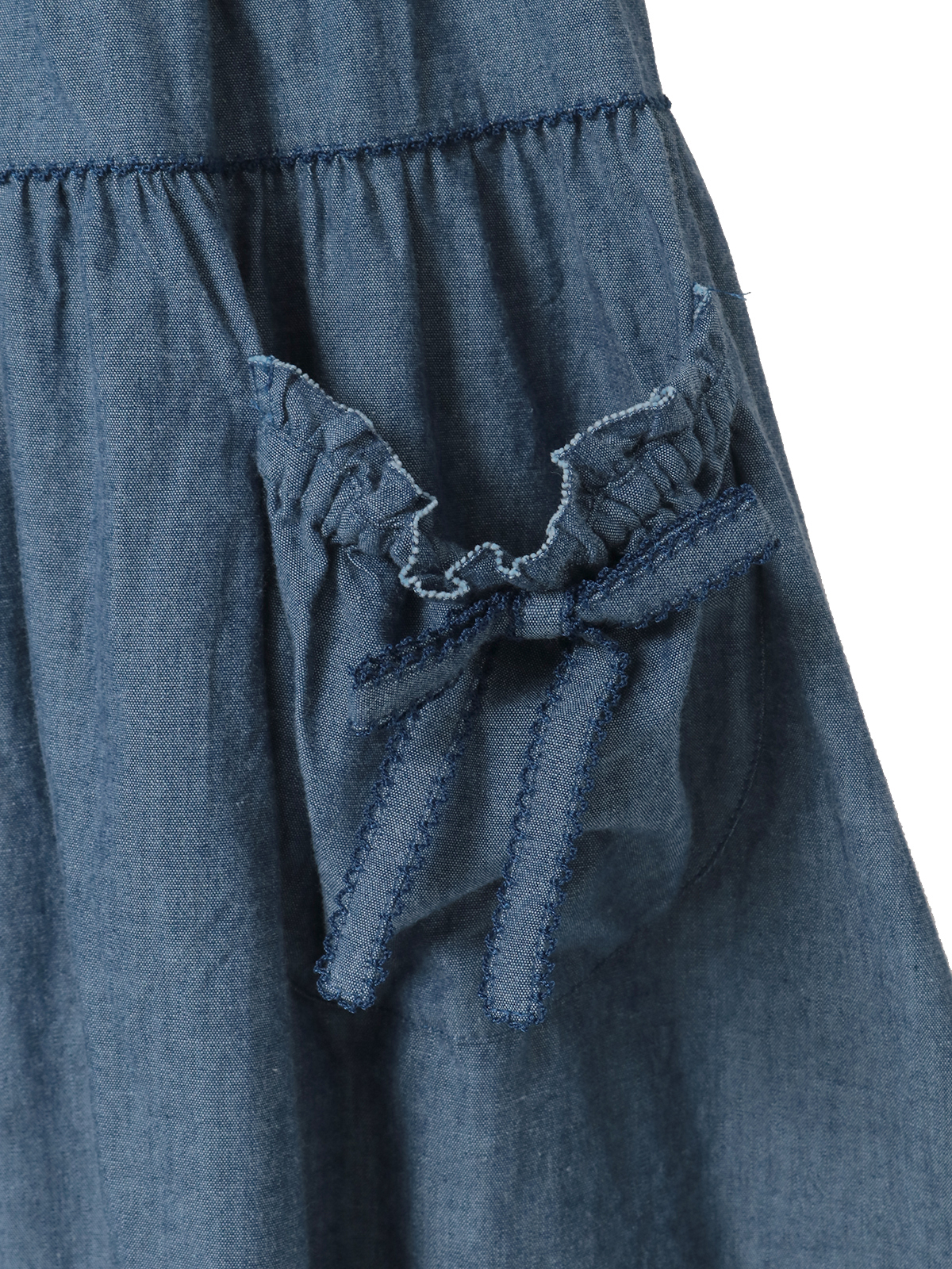 【試着のみ】ピンクハウス グレー ダンガリー サロペットスカート/2023年 春 ピンクハウスのPINK HOUSE 2024 Springカタログ｜PINK HOUSE OFFICIAL