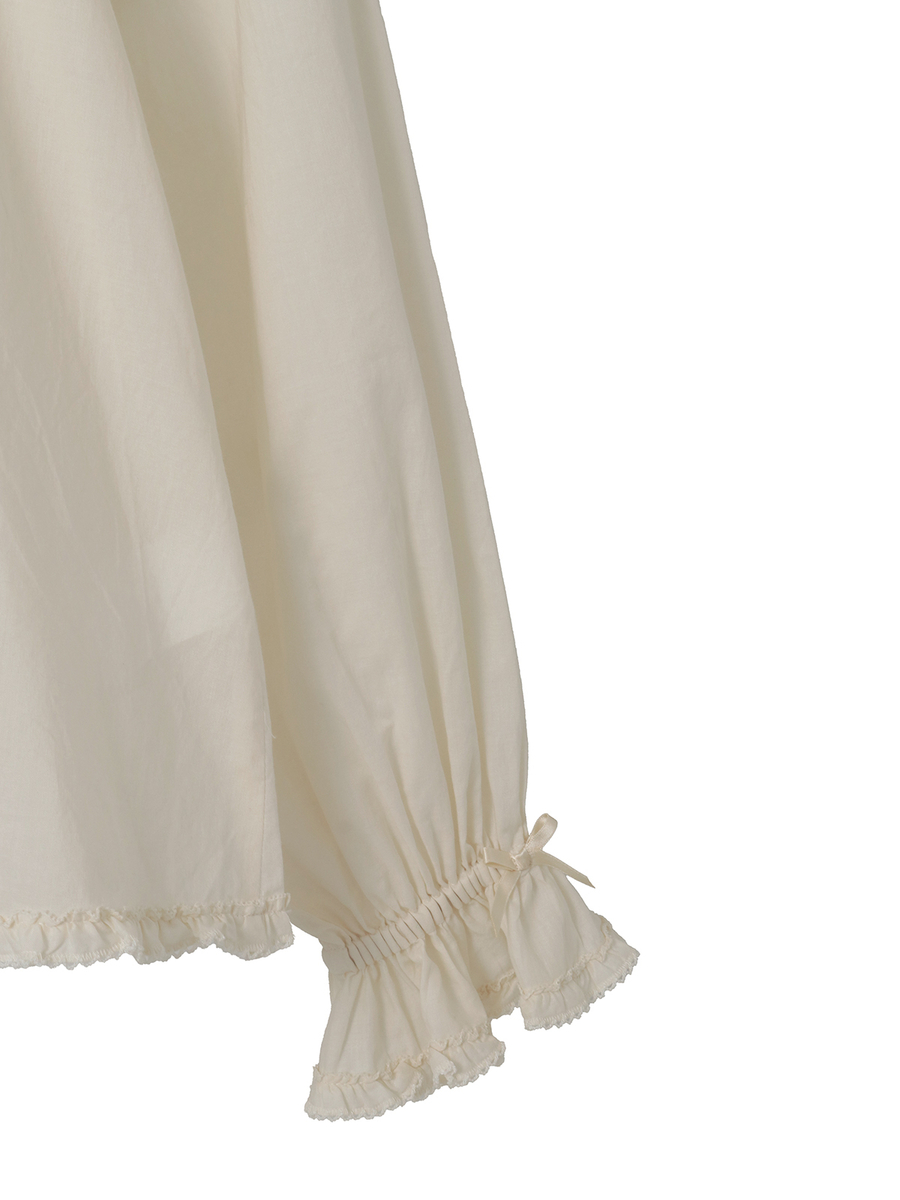 フリル襟付きローンブラウス 詳細画像 ベリーレッド 4