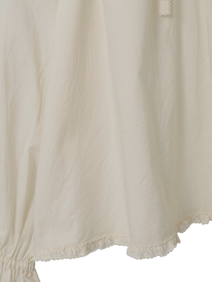 フリル襟付きローンブラウス 詳細画像 ベリーレッド 5