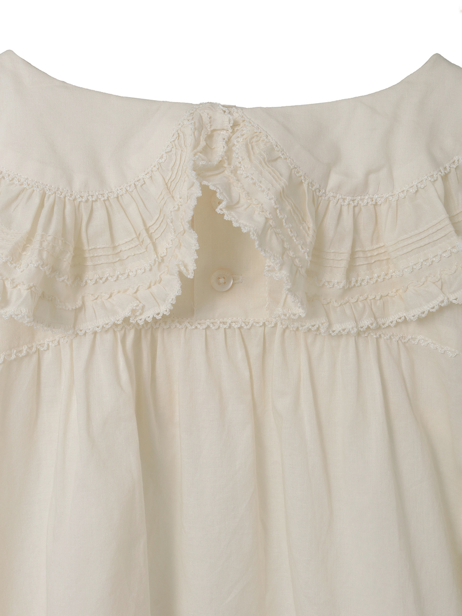 フリル襟付きローンブラウス 詳細画像 ベリーレッド 6