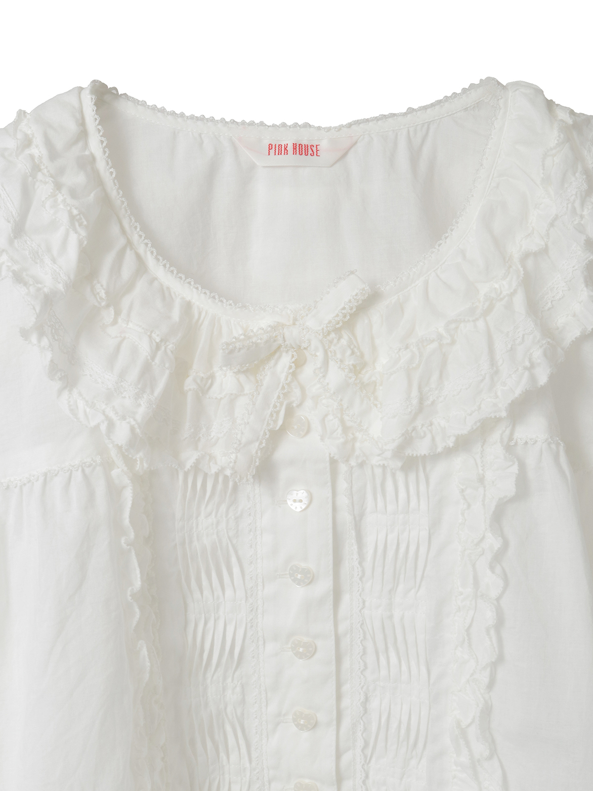 フリル襟付きローンブラウス｜ピンクハウスオフィシャルオンライン