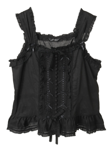 フリル使いローンキャミソールブラウス