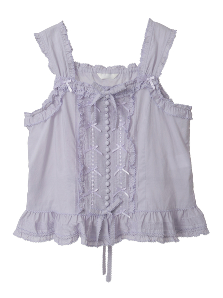 フリル使いローンキャミソールブラウス