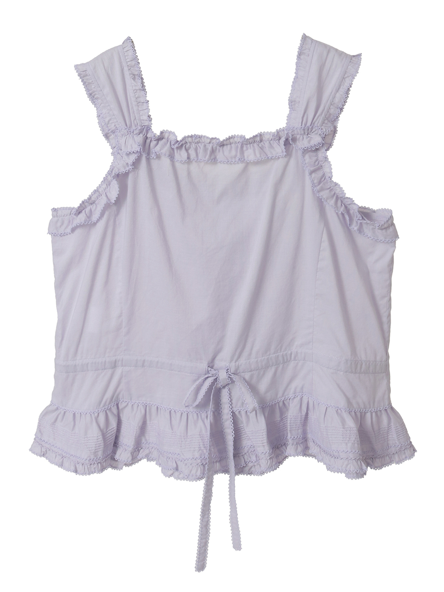 フリル使いローンキャミソールブラウス 詳細画像 ラベンダー 2
