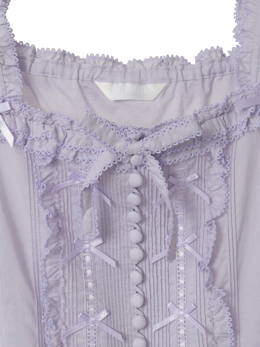 フリル使いローンキャミソールブラウス 詳細画像 ラベンダー 3