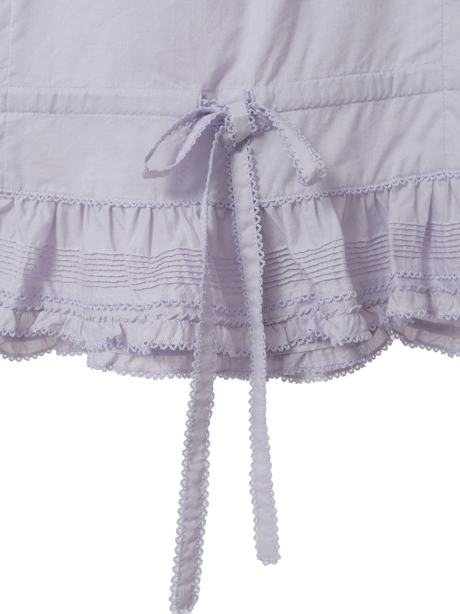 フリル使いローンキャミソールブラウス 詳細画像 ラベンダー 6