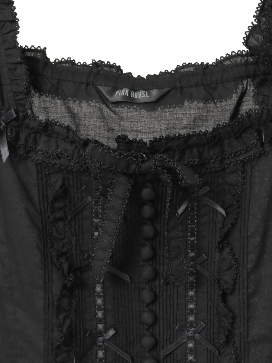 フリル使いローンキャミソールブラウス 詳細画像 ラベンダー 7