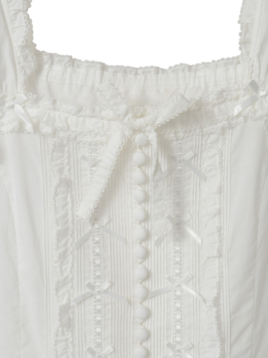 フリル使いローンキャミソールブラウス 詳細画像 ラベンダー 9