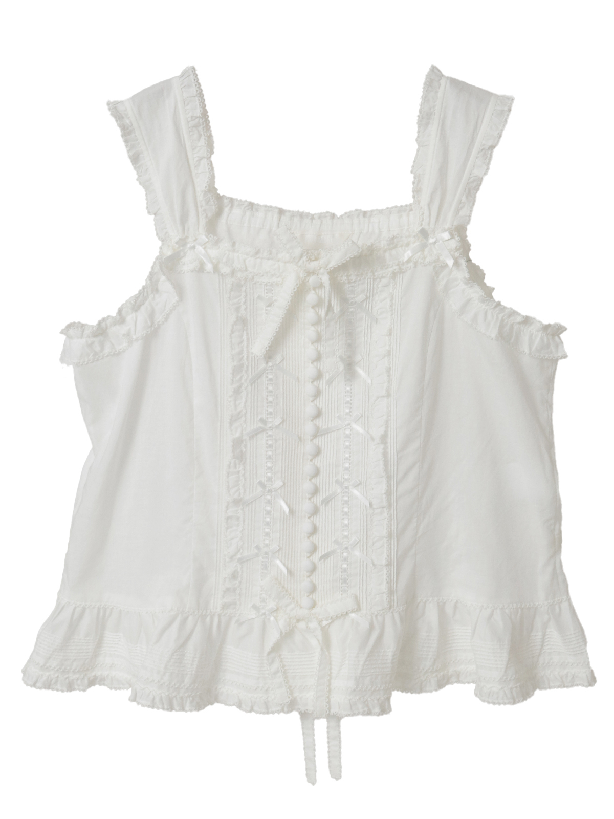 【新品】フリル使いローンキャミソール フリル使いローンキャミソール｜ピンクハウスオフィシャルオンライン