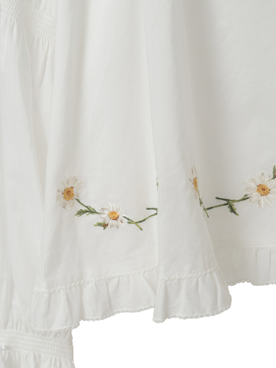 マーガレット刺繍使いローンブラウス 詳細画像 ピンク 11