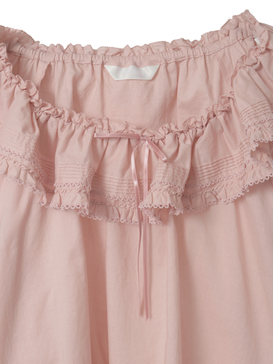 マーガレット刺繍使いローンブラウス 詳細画像 ピンク 13