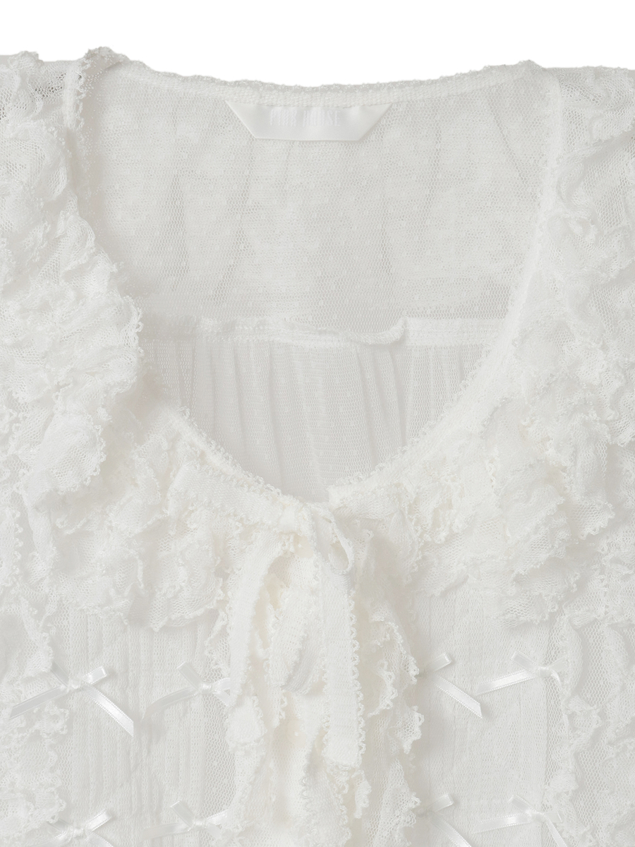 ドットチュールオーバーブラウス 詳細画像 クロ 10