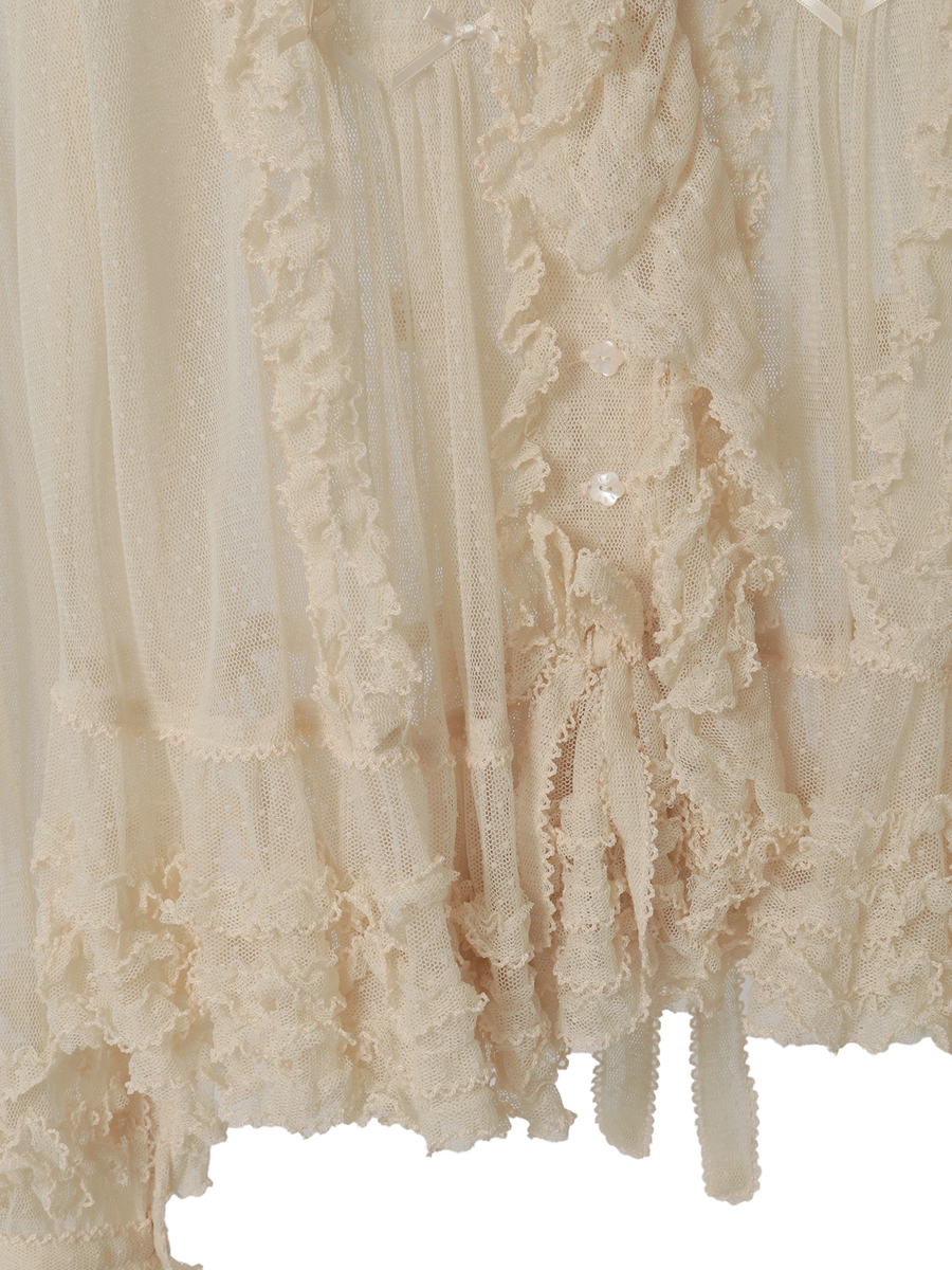 ドットチュールオーバーブラウス 詳細画像 クロ 4