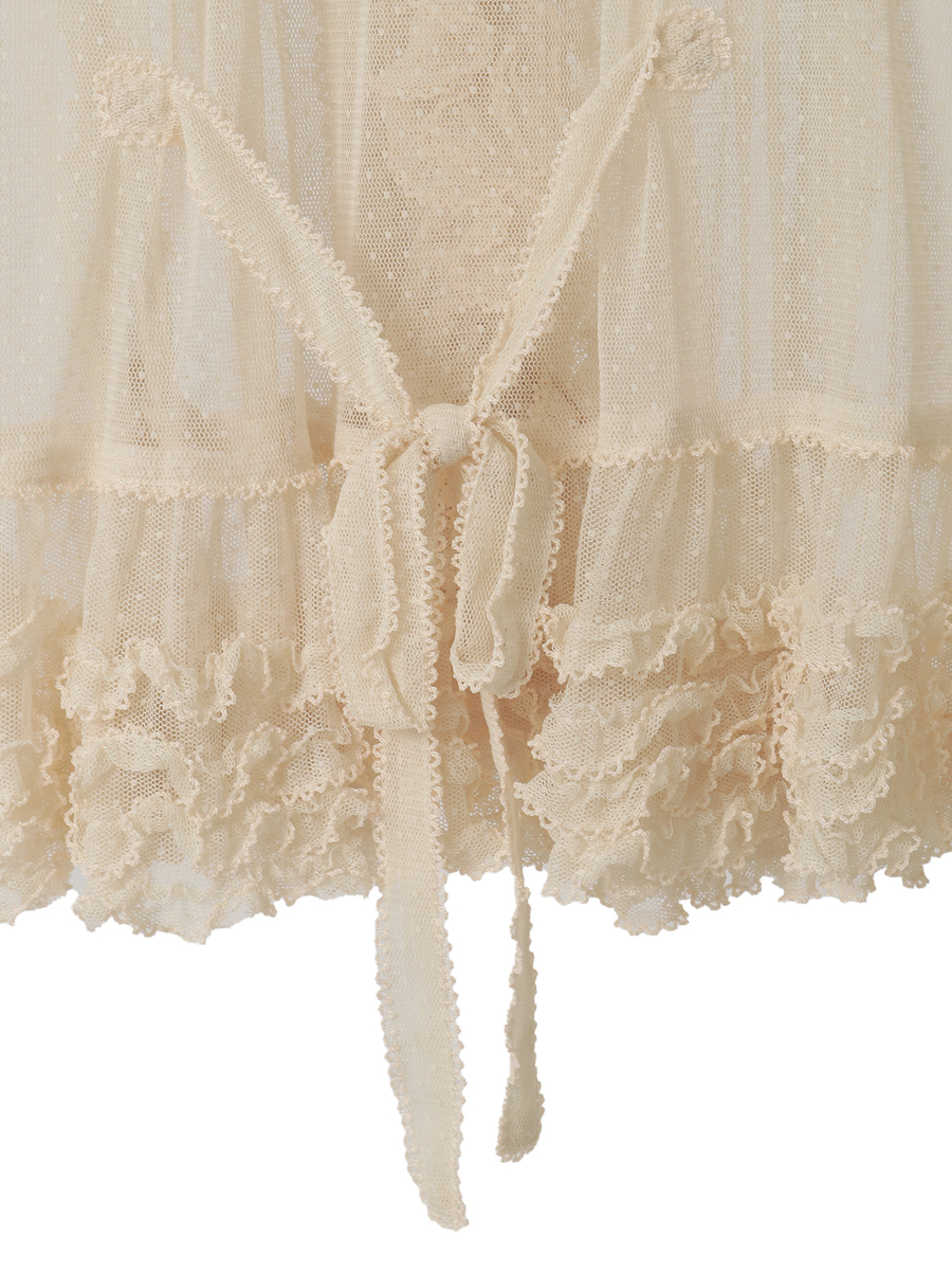 ドットチュールオーバーブラウス 詳細画像 クロ 6