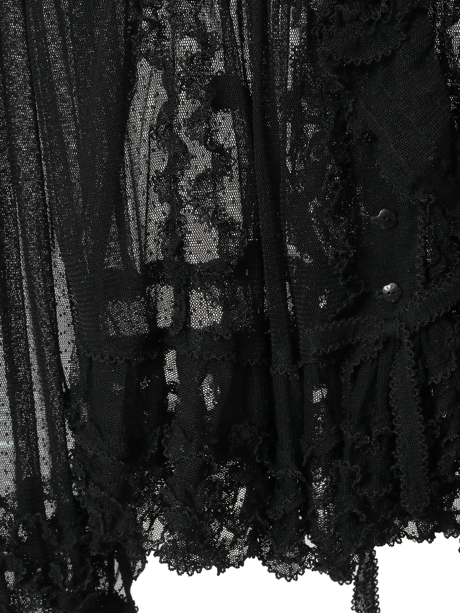 ドットチュールオーバーブラウス 詳細画像 クロ 8