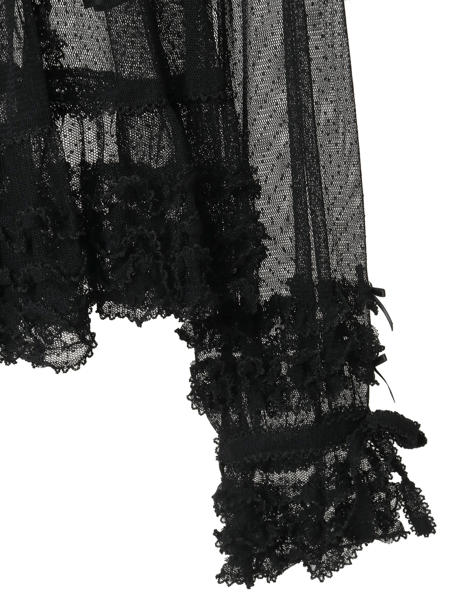 ドットチュールオーバーブラウス 詳細画像 クロ 9