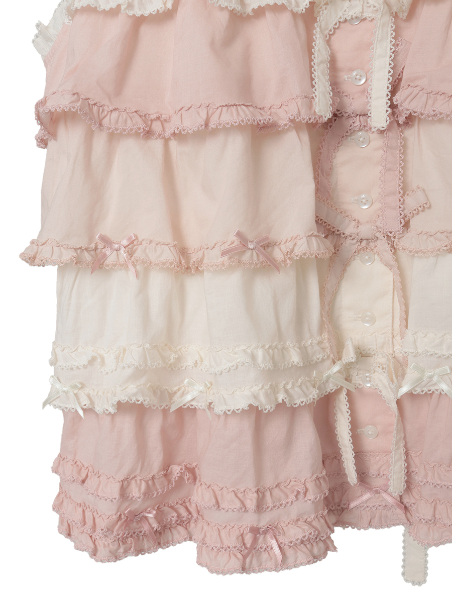 配色フリルノースリーブブラウス 詳細画像 キナリミックス系 11