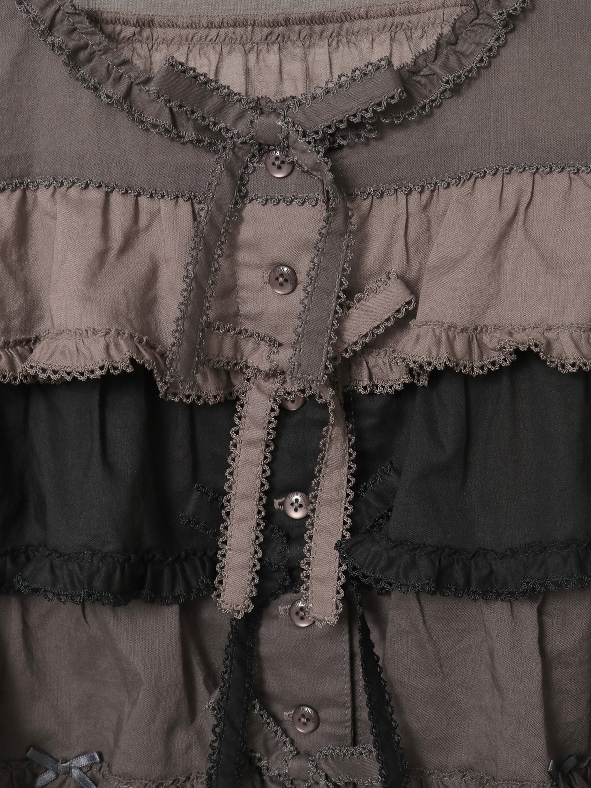 配色フリルノースリーブブラウス｜ピンクハウスオフィシャルオンライン