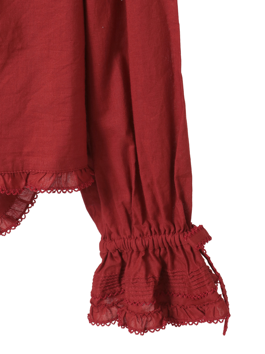 うさぎの耳フード付きローンブラウス 詳細画像 アカ 12