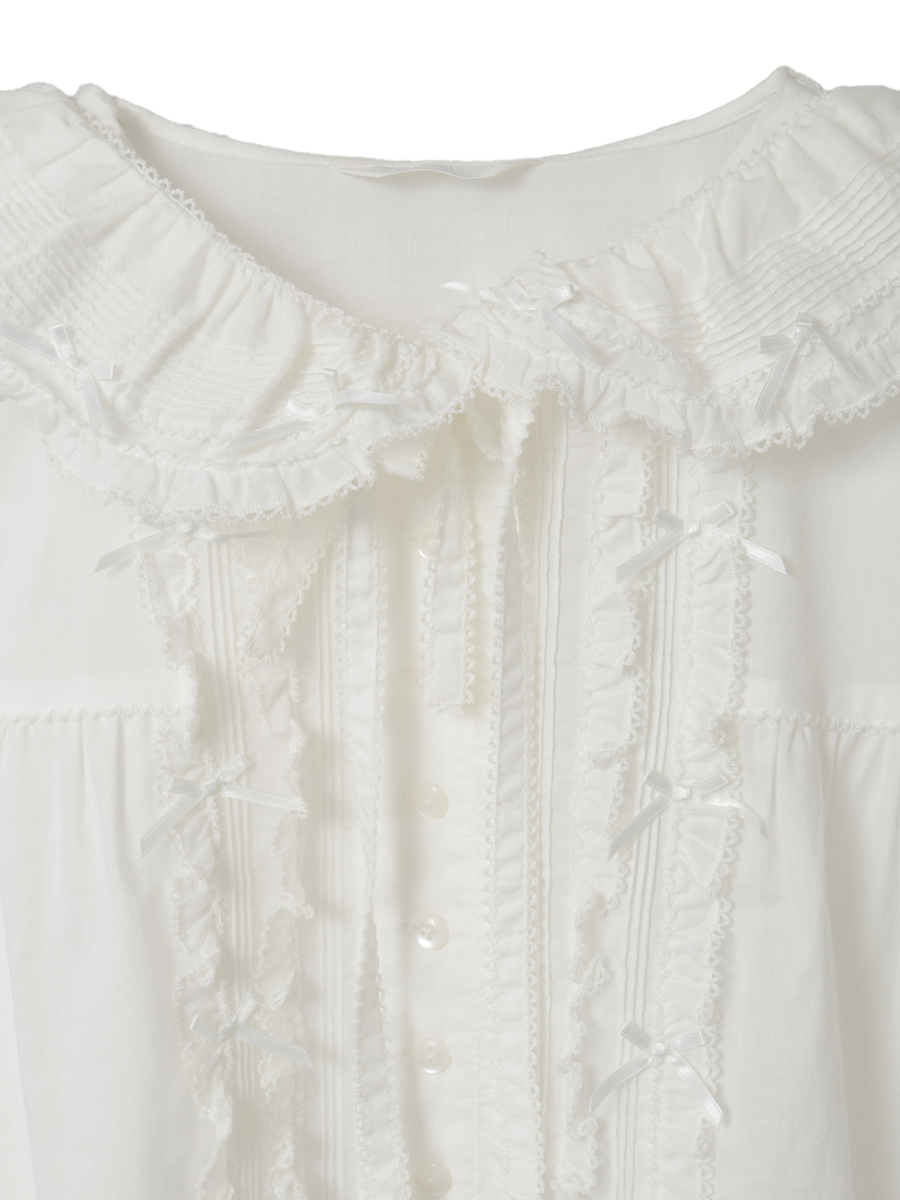 うさぎの耳フード付きローンブラウス 詳細画像 アカ 14