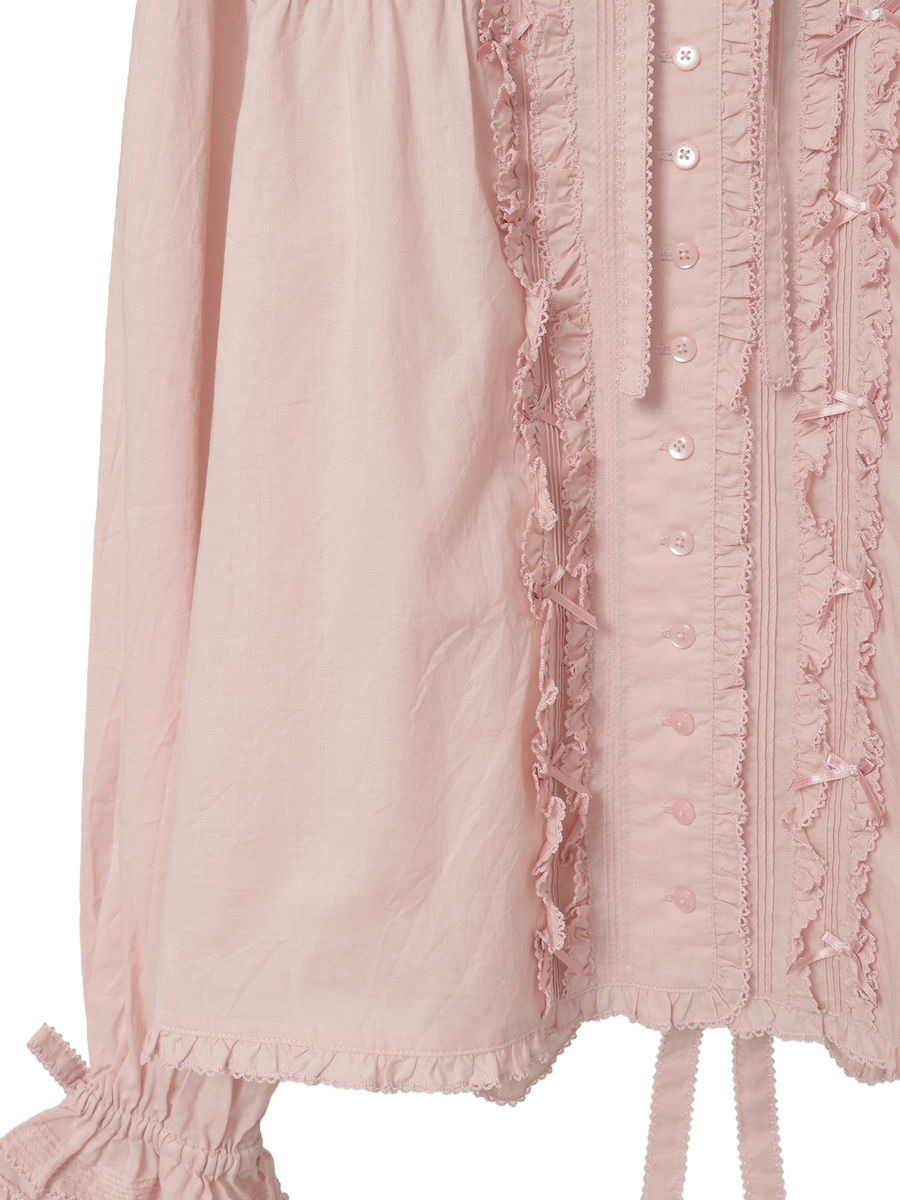 うさぎの耳フード付きローンブラウス 詳細画像 アカ 5