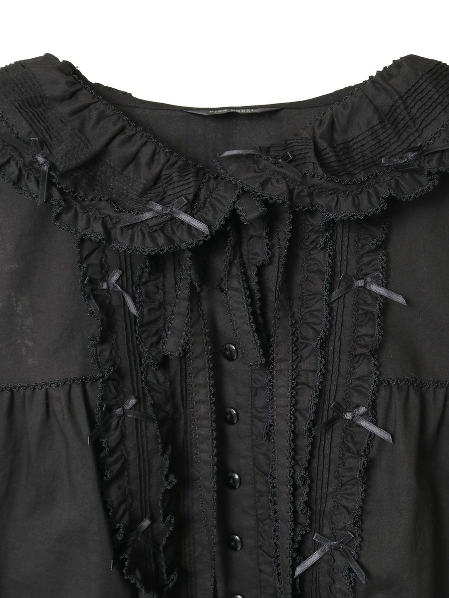 うさぎの耳フード付きローンブラウス 詳細画像 アカ 8