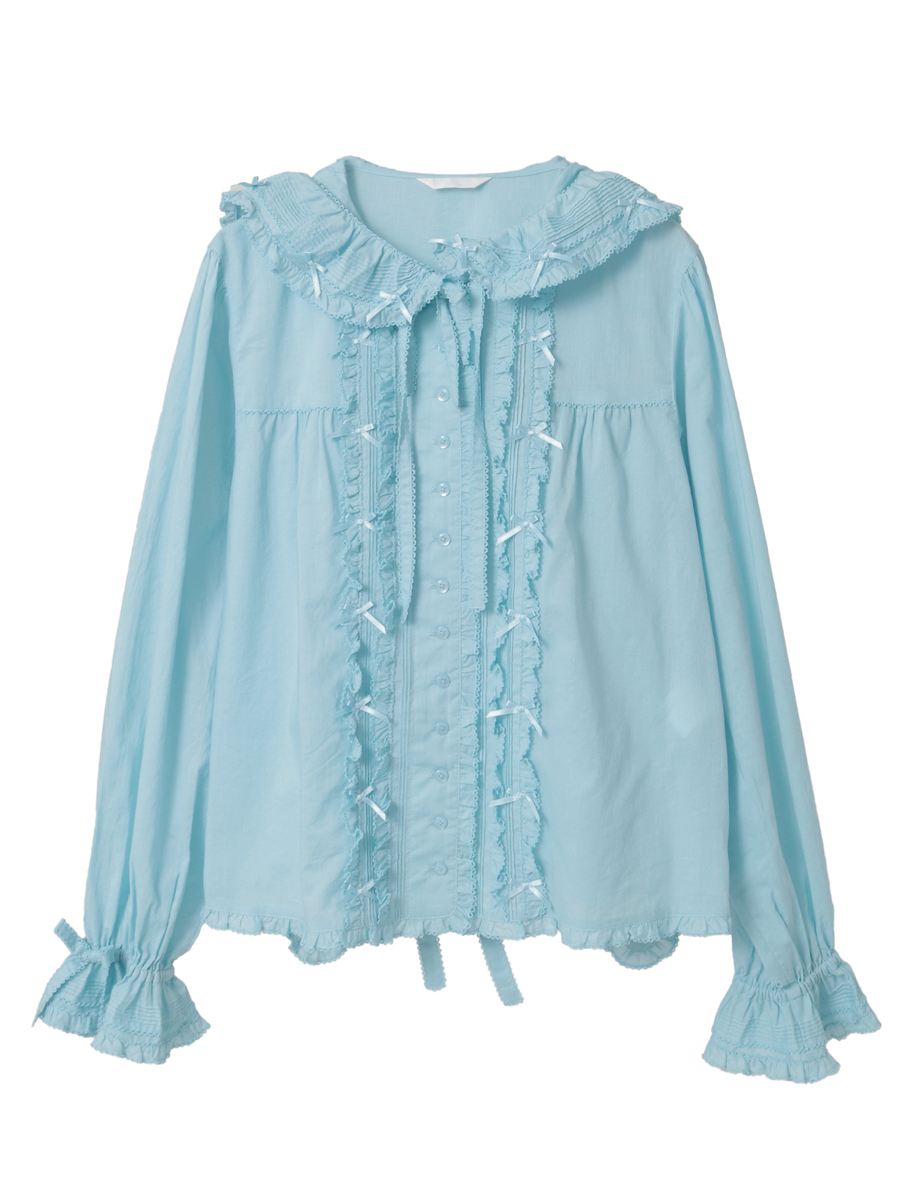 うさぎの耳フード付きローンブラウス 詳細画像 ソライロ 1