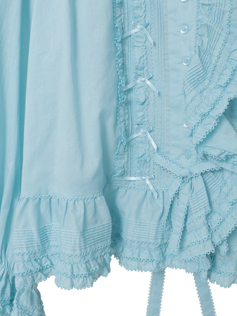 ローンフリル使いオーバーブラウス 詳細画像 アカ 21