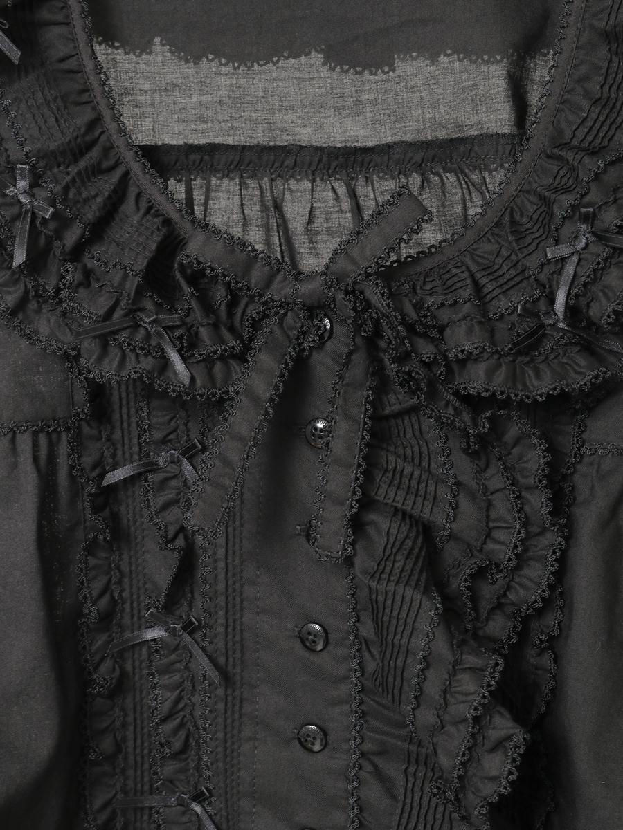 ローンフリル使いオーバーブラウス 詳細画像 アカ 8