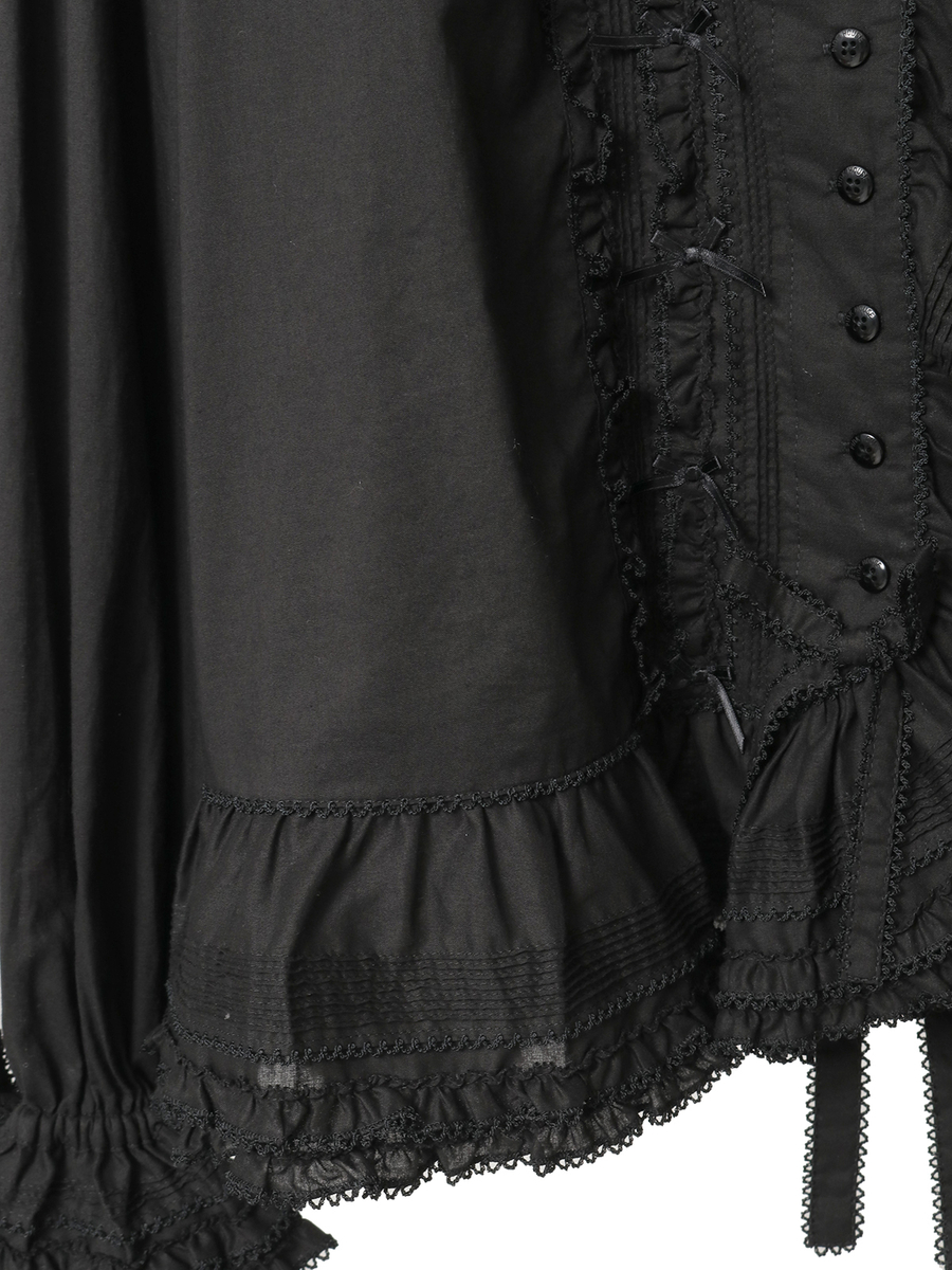 ローンフリル使いオーバーブラウス 詳細画像 アカ 9