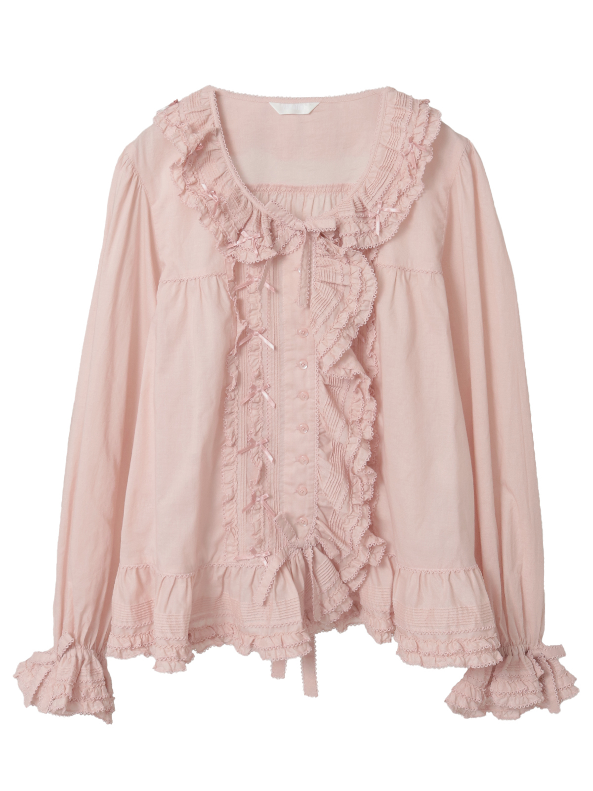 【新品未使用】ピンクハウスピンク ピコフリル オーバーブラウス/2024年 ローンフリル使いオーバーブラウス｜ピンクハウスオフィシャル