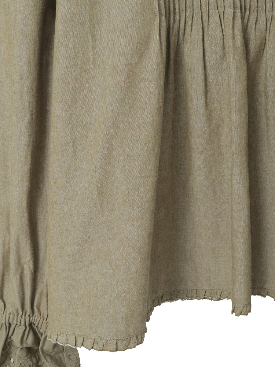 スカラップレース使いダンガリーブラウス 詳細画像 シロ 6