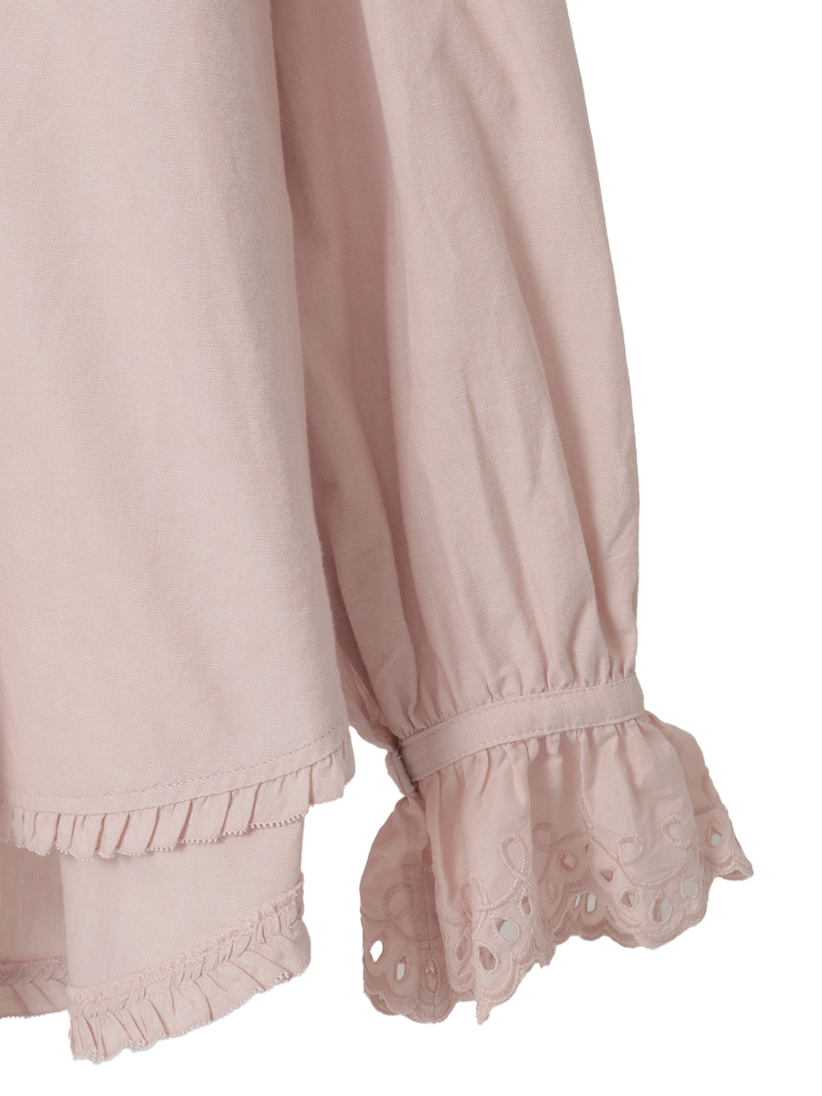 スカラップレース使いダンガリーシャツブラウス 詳細画像 クロ 19