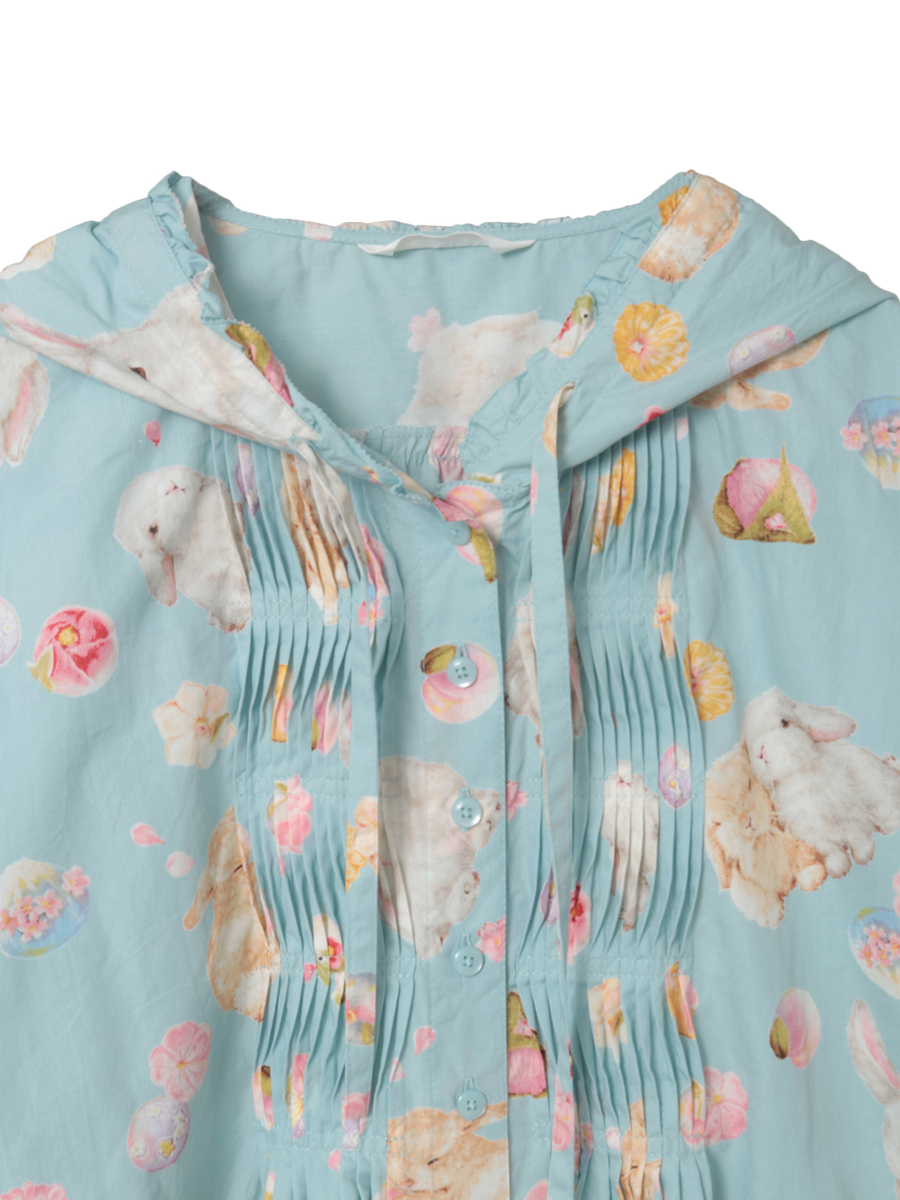 幸見うさぎプリントフードブラウス 詳細画像 ソライロ 3