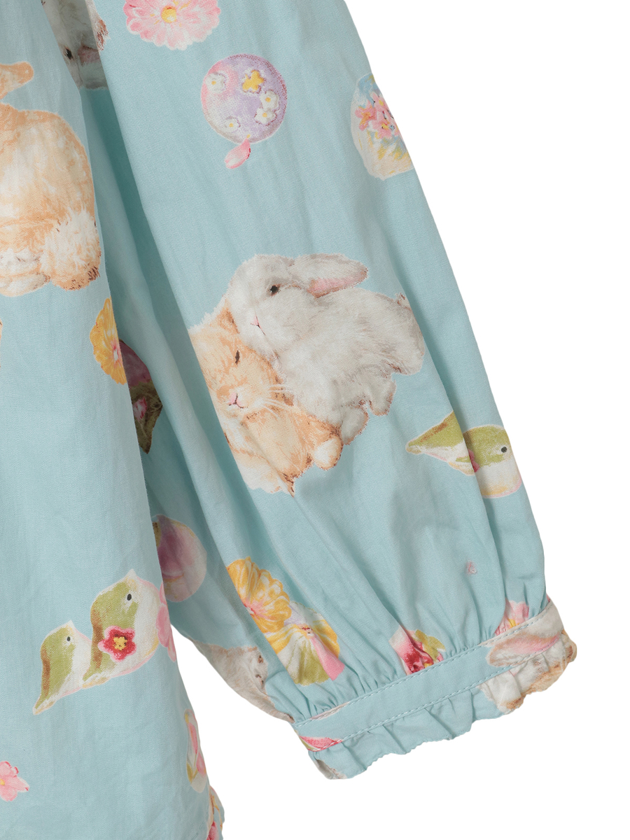 幸見うさぎプリントフードブラウス 詳細画像 ソライロ 4