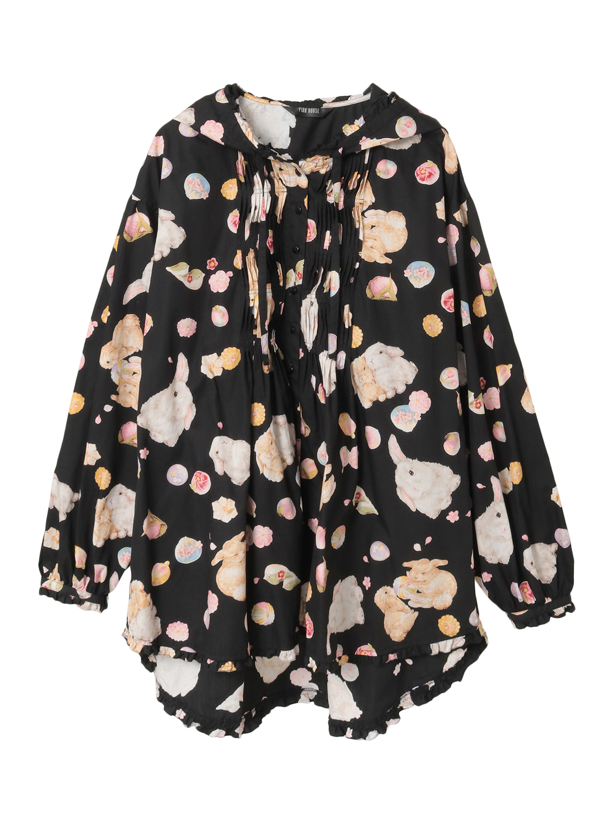 チューリップうさぎプリントパーカー/ピンクハウス チューリップうさぎプリントパーカー/ピンクハウス