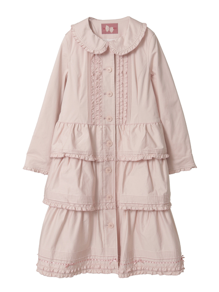 フリル使いティアードコート