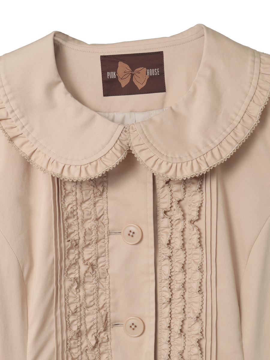 フリル使いティアードコート 詳細画像 クロ 14